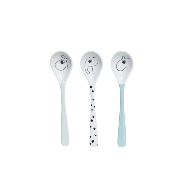 Image de 'Dots Spoon set of 3 pcs, blue'
