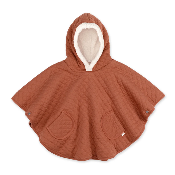 Image de 'Poncho de voyage 9-36m brick PADY QUILTED + TEDDY'