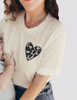 Bild von T-shirt d'allaitement COEUR LEOPARD S
