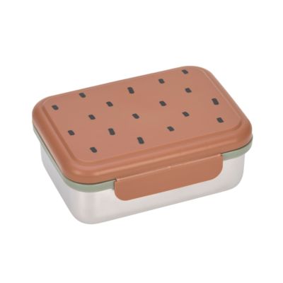 Boîte à goûter inox enfants, Happy Prints caramel