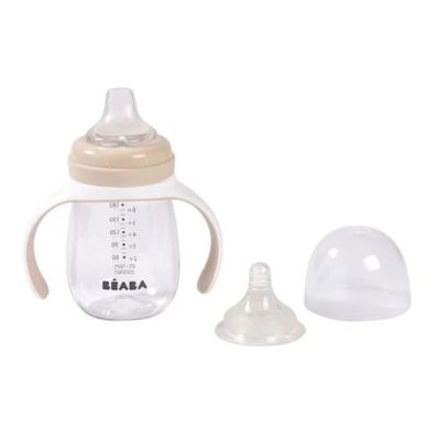 Biberon d'apprentissage 2 en 1 - 210 ml - argile