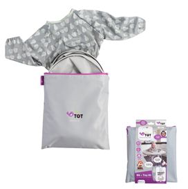 Tidy tot Bavoir + plateau poire/pomme gris