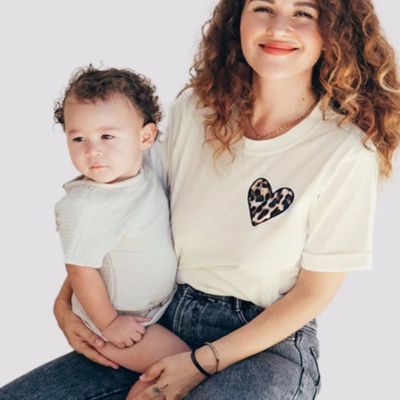 T-shirt d'allaitement COEUR LEOPARD S