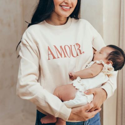 Sweat-shirt d'allaitement AMOUR S