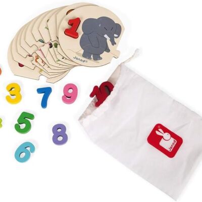 PUZZLE J'APPRENDS À COMPTER (BOIS ET CARTON)