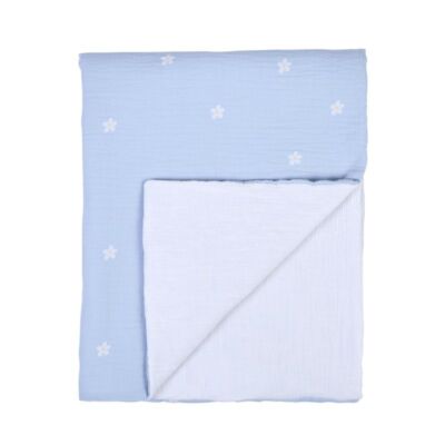 Couverture 80*100 Flowers Blue