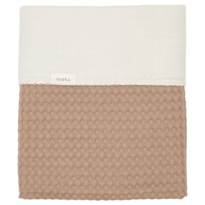 Couverture berceau cotton polaire caffe
