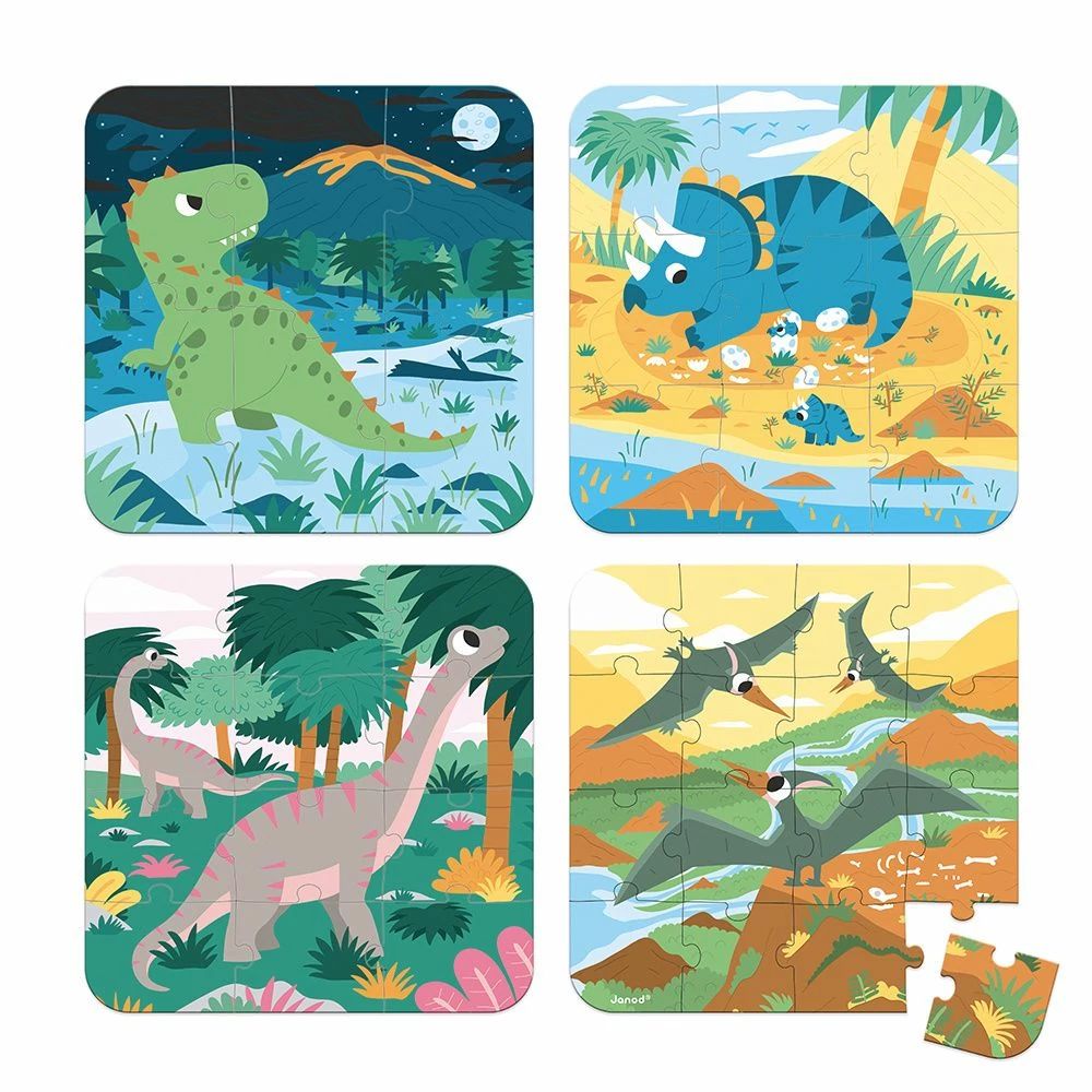 3700217325411-4-puzzles-dinosaures-6-9-12-16-pcs